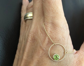 Collier Kette mit Peridot