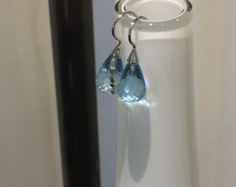 Topaz Pampeln Ear Hanger in 14k White Gold