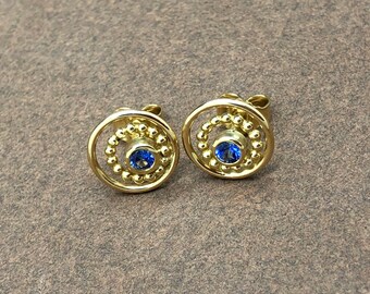 Sapphire stud earrings