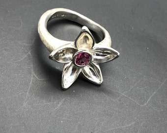 Silber Blumen Ring