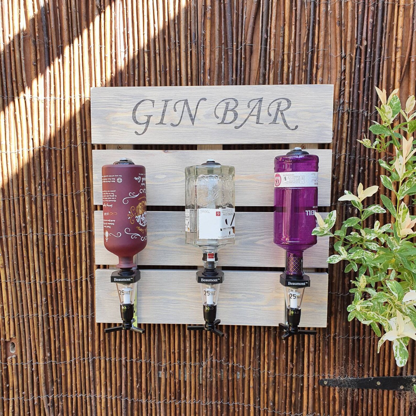 Floating Gin Bar Personalised Wall Mounted Drinks Optic Etsy