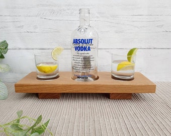 Spirit Display for Vodka Lover, Whisky Gift for Husband, Drink Display, 5 Year Anniversary Present for Wife, Wedding Present for Wine Lovers