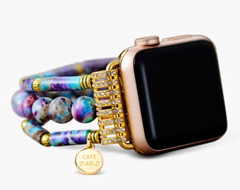 Bohemian Apple Watch band Cape Diablo Handmade Bracelet Wrist Strap 38mm 40mm 41mm 42mm 44mm 45mm - Apple Watch Band For All Series