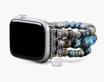 Apple Watch Strap Apple Watch Band Band Smart Watch Band Compatible with all Apple Watch Series Colorful Imperial Jasper Beaded