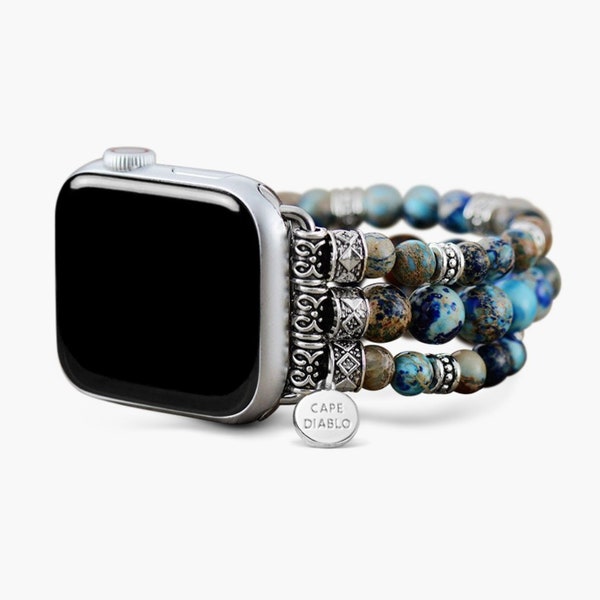 Apple Watch Strap Apple Watch Band Band Smart Watch Band Compatible with all Apple Watch Series Colorful Imperial Jasper Beaded