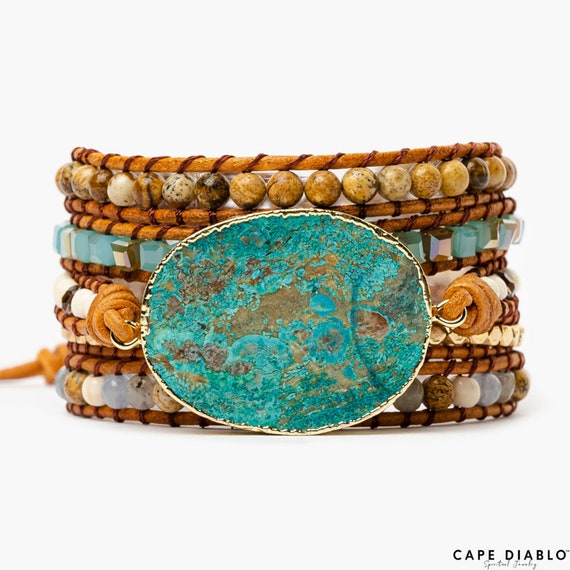 Blue earth deals jasper stone bracelet