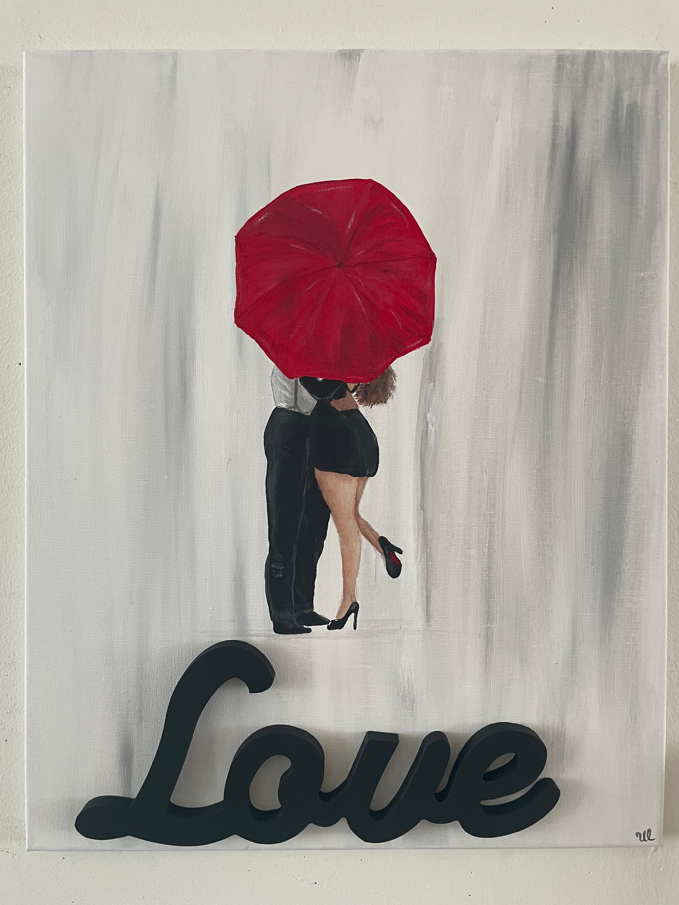 Love Me Canvas Painting, 16x20inch (40cmx50cm), Hand Painted