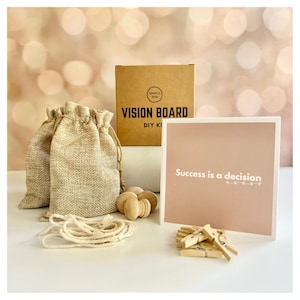 De ultieme Vision Board-kit en inspirerend cadeau | 100 motiverende kaarten met 45 complete wanddecoratieaccessoires