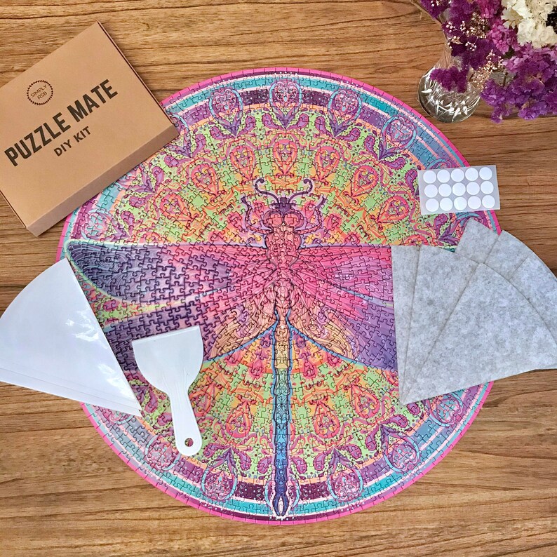 Round Jigsaw Puzzle Glue Sheets Kit 16 Puzzle Saver Sheets Etsy