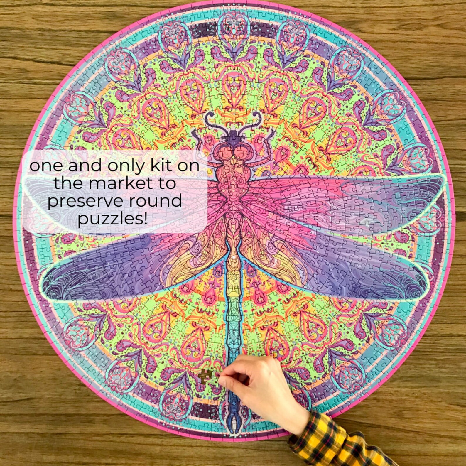 Round Jigsaw Puzzle Glue Sheets Kit 16 Puzzle Saver Sheets Etsy