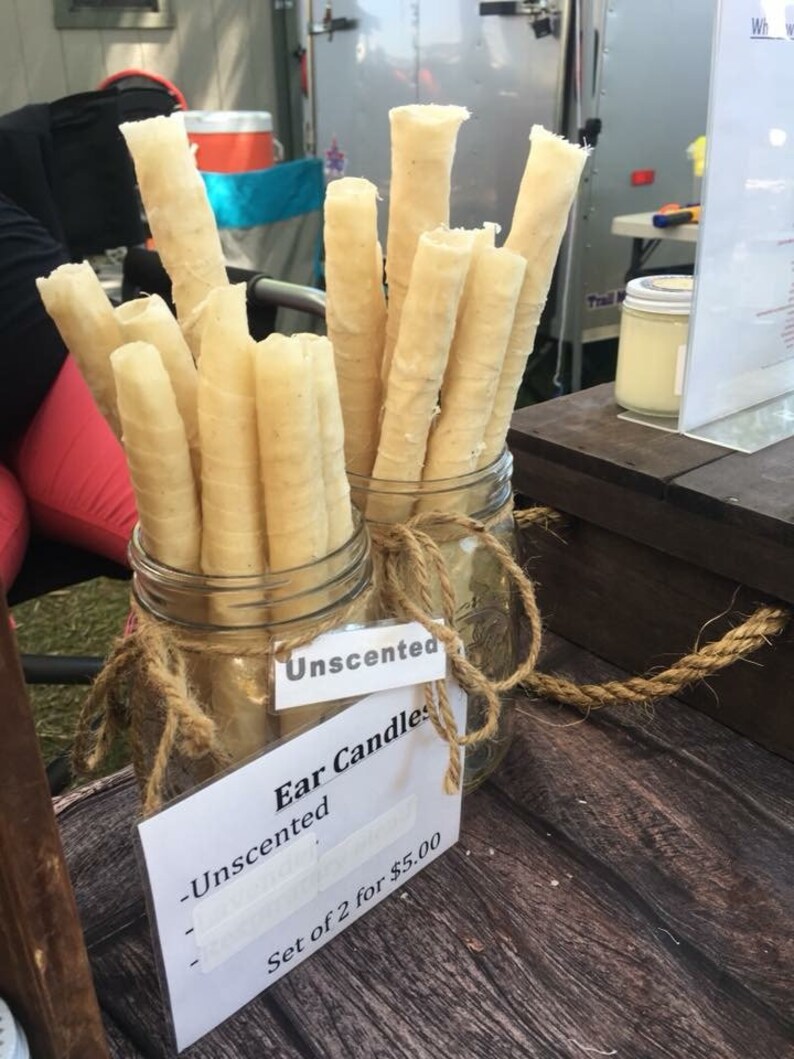 Ear Candles All Natural Beeswax Muslin Ear Infection Allergies Etsy