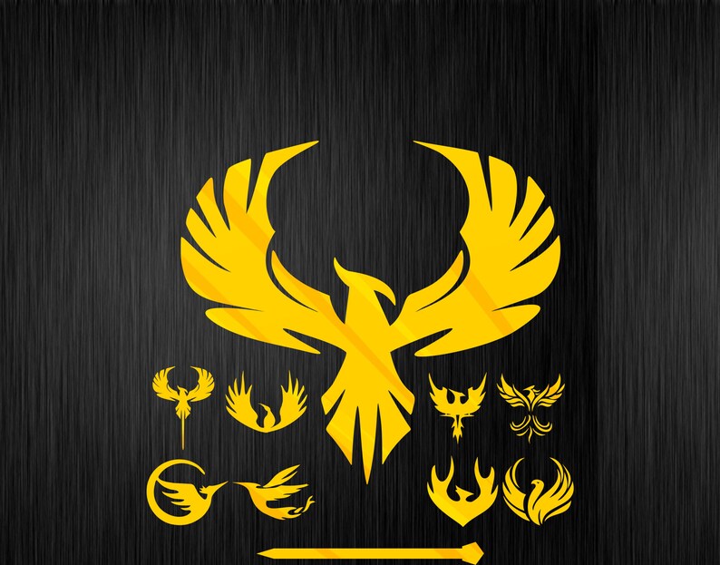 for cricut and silhouette cake topper svg instant download Phoenix 8 svg files png ai cdr