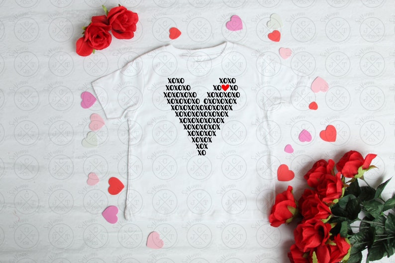XoXo Heart SVG DXF JPEG Valentine's Day Design Instant | Etsy