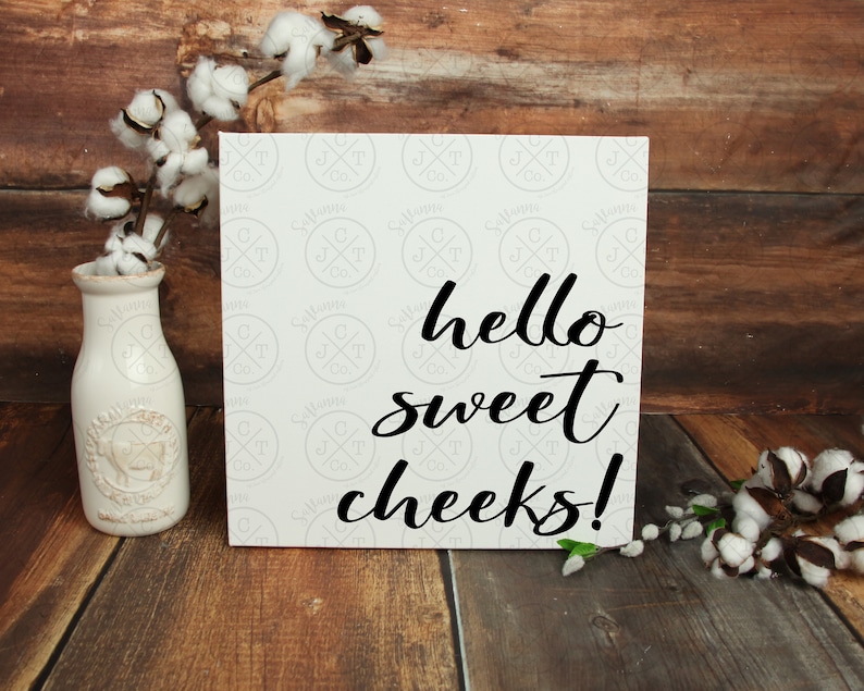 Download Hello Sweet Cheeks SVG DXF JPEG Bathroom Design Instant | Etsy