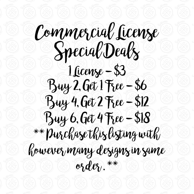 Instant Download SaVanna JCT Co savannajctco Commercial License for ONLY Ten Designs