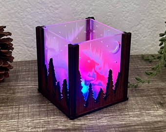 Northern Lights Lantern - color changing decorative desktop lamp