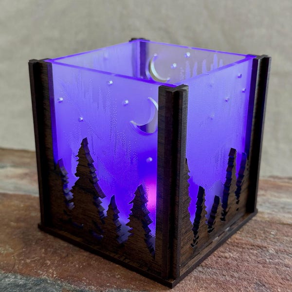 Northern Lights Lantern - color changing decorative desktop lamp