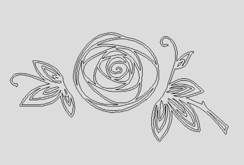 Rose Flower Decal Motif Wooden Wall Sign Decorative Flower Etsy UK