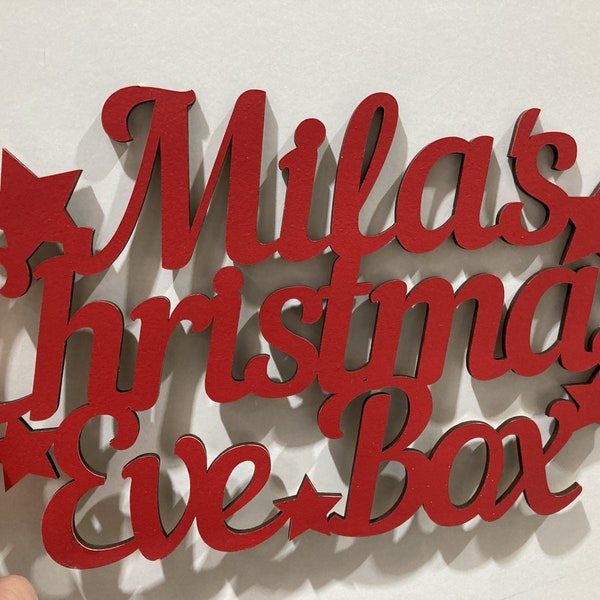 Personalised Wooden Christmas Eve Box - Painted, Glitter or plain