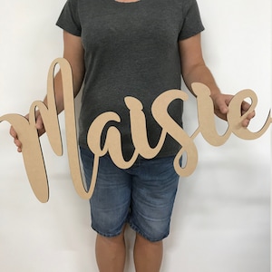 Letrero de madera personalizado con nombre: letrero de pared pequeño a extragrande, letrero para guardería