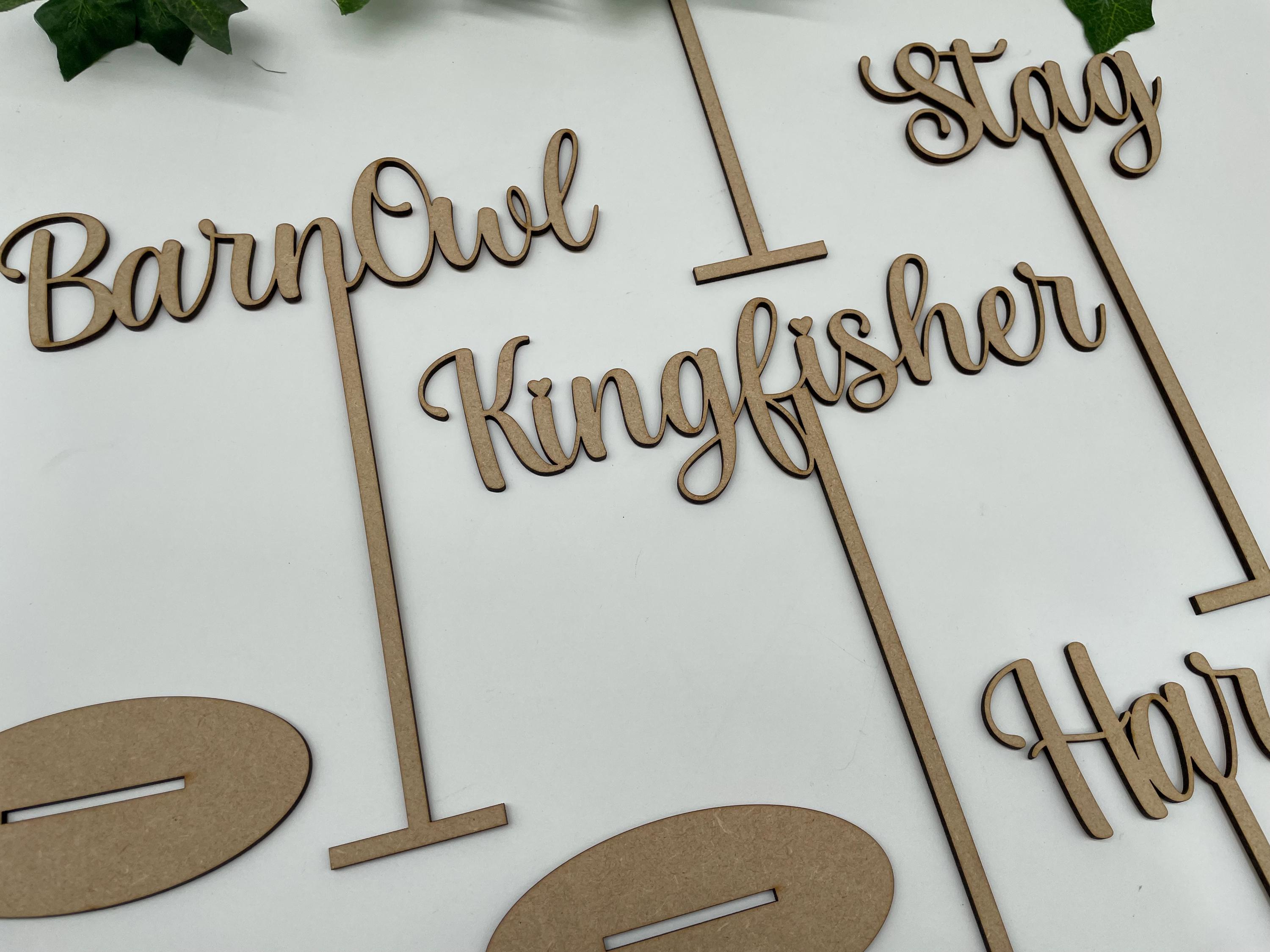 Personalised Wooden Wedding Table Names: Centerpiece Sign - Etsy UK