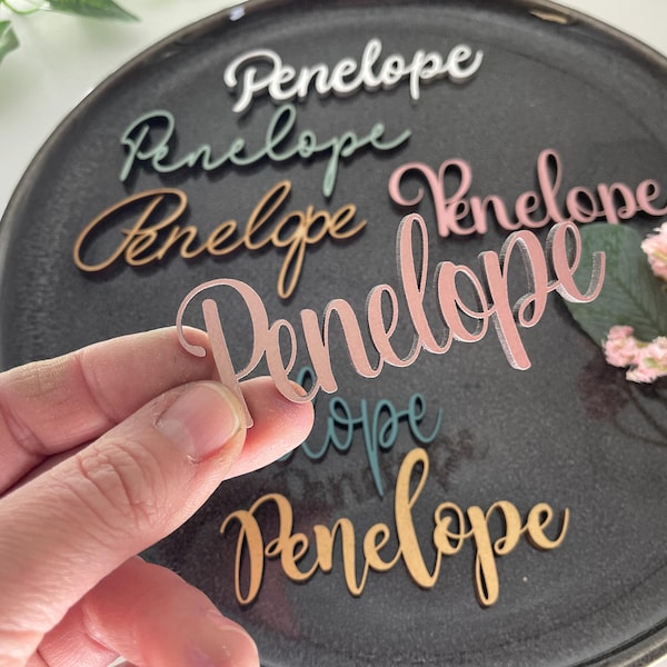 Wooden Wedding Place Card names : Personalised Table Decor