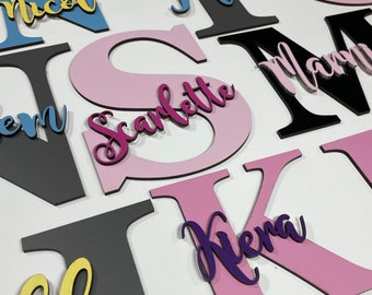 Personalised Painted Wooden Letter with Name - Nursery Decor