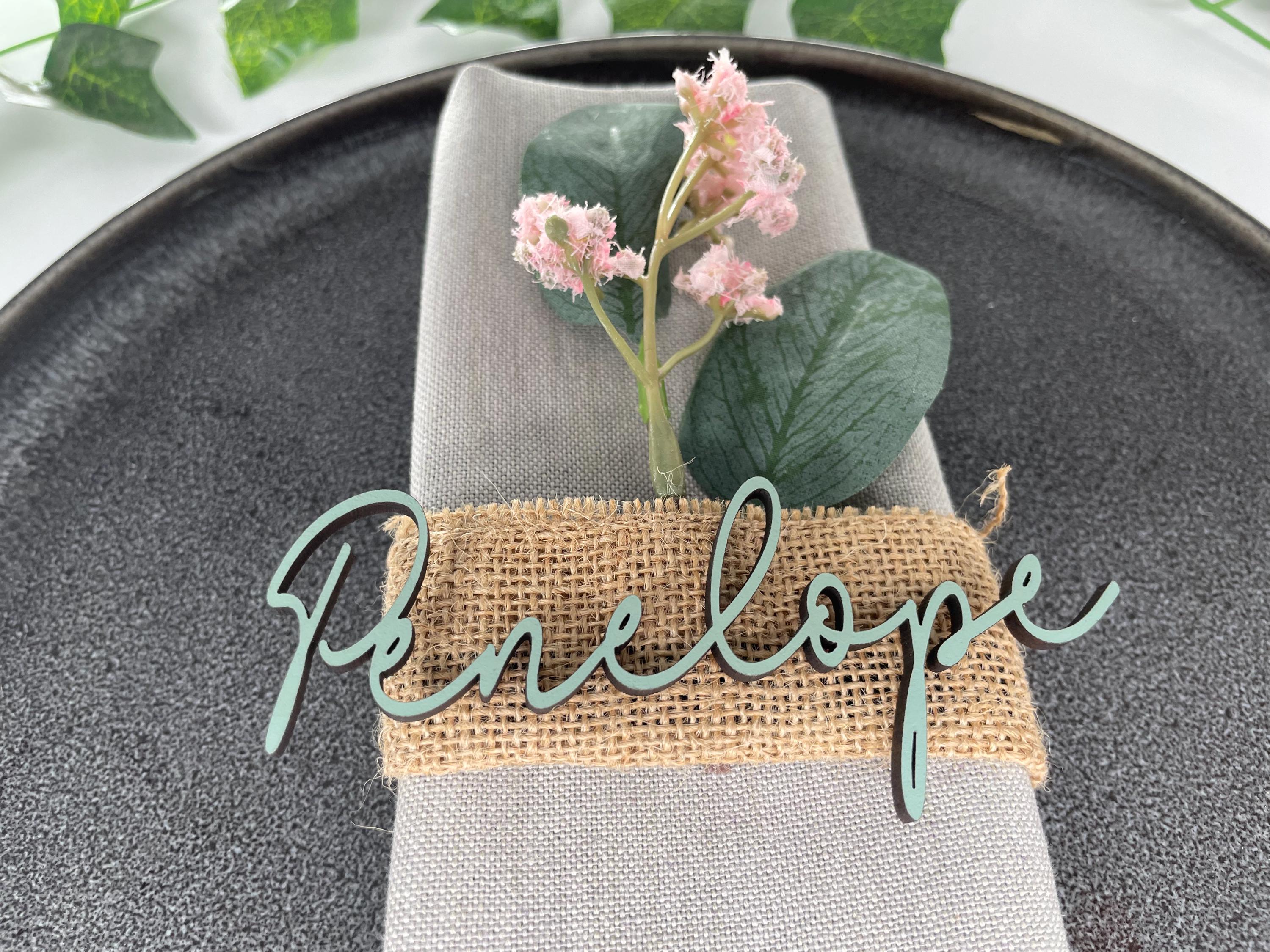 Personalised Wooden Wedding Place Setting Names : Party Table Decor ...