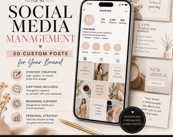 30 Custom Social Media Posts and Social Media Management