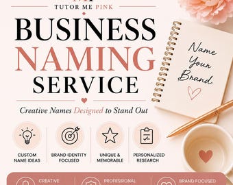Unique Business Naming Service for Brands Shops and Startups (No AI)