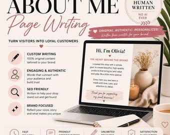 Custom About Me Page | Etsy Shop Bio Writer | Brand Story