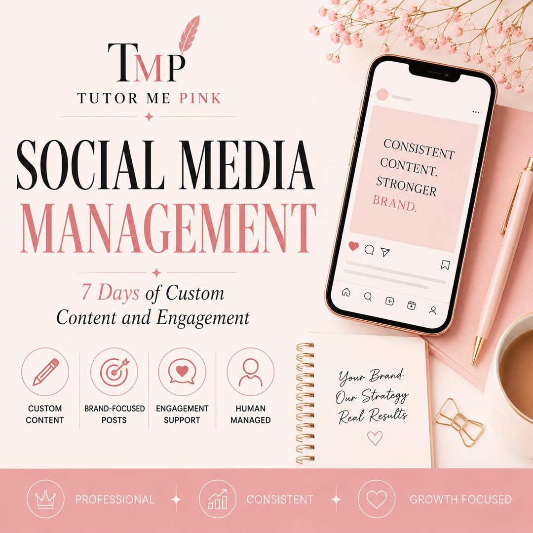 7 Days of Custom Social Media Management for Small Businesses (7 Posts ...