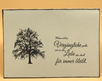 Trauerkarte Baum Etsy