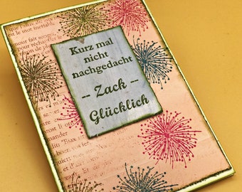 Grußkarte "Zack glücklich", A6