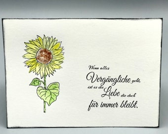 Sunflower Mourning Card