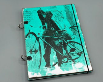 Großes Reisetagebuch für Radfahrer, Gelprint, 18 x 24,5 cm