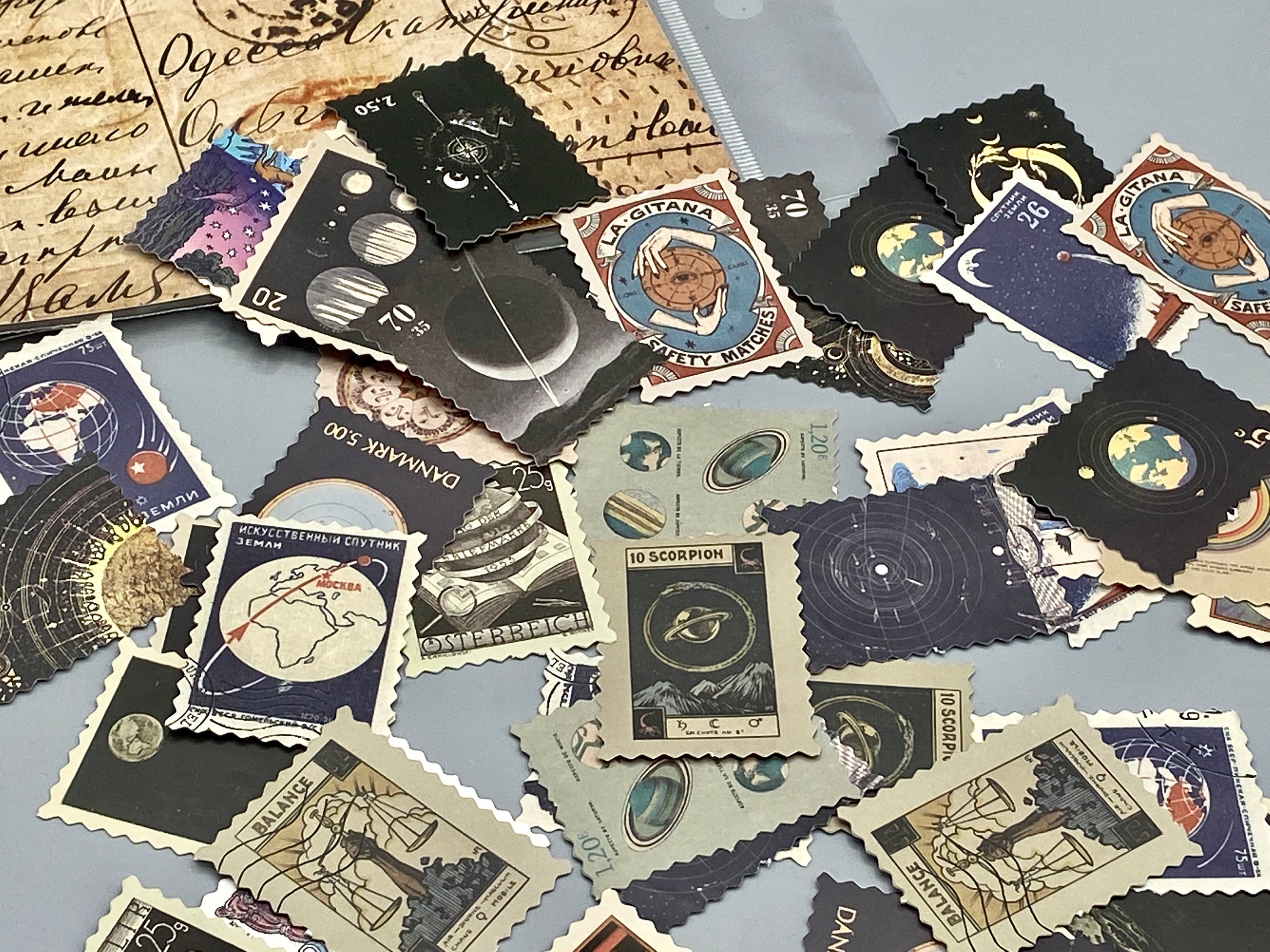 46 decorative stamps, decorative stamps, theme planets, moon, space, cosmos, astronomy