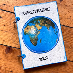 Upcycling travel diary world trip, A5