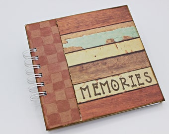 Journal en bois look, 15 x 15 cm