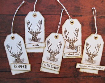 5 Gift Tags "Respect"