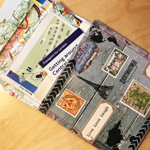 20teiliges Papier- und Ephemera-Kit aus Landkarten, Straßenkarten, Städtekarten, U-Bahn-Plan für Journals, Reisetagebuch und Collagen
