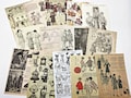15x vintage fashion, old fashion, collage paper, 10 x 14 cm