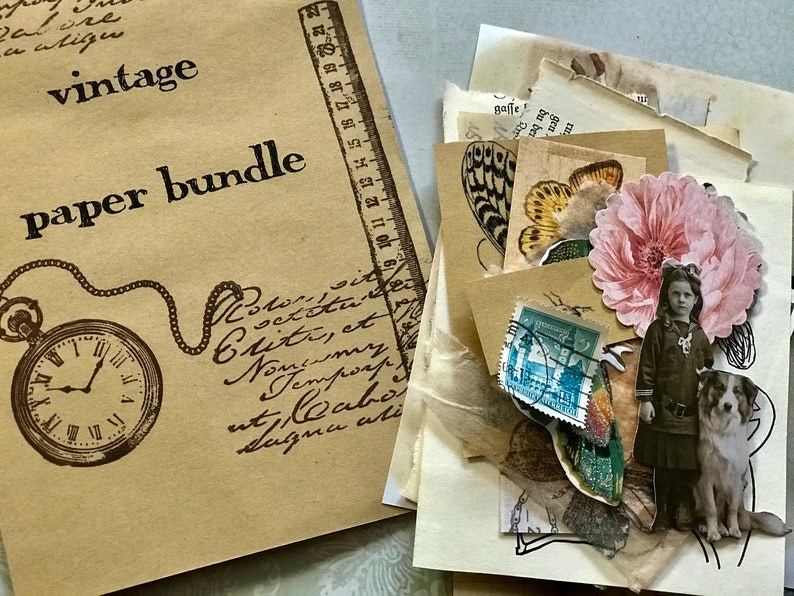 Mini Ephemera Mix, 20teiliges Papier-Kit für Junk Journals, Planer, Scrapbooking, Collagen, paperbundle, vintage Bild 8