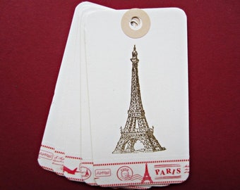 5 Gift Tags "Paris"
