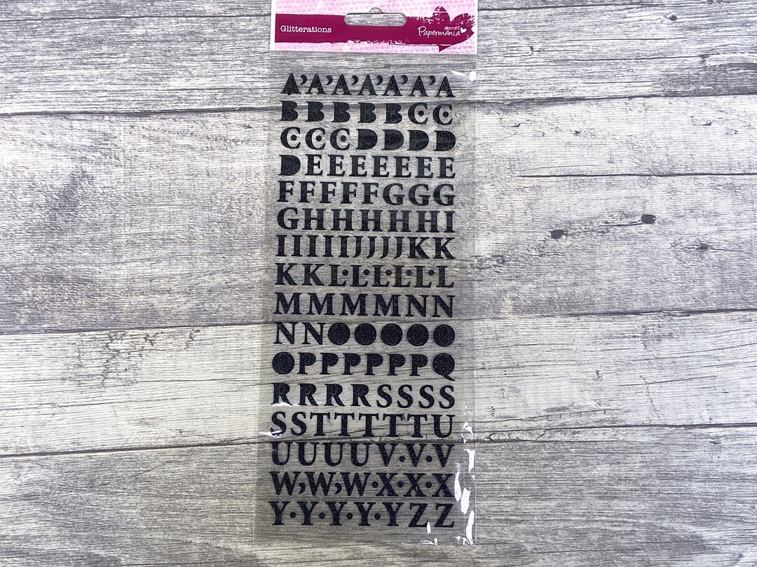 Black Adhesive Letters Letters Alphabet 112pcs Etsy