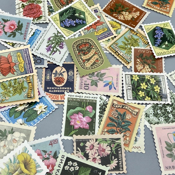 46 Zierbriefmarken, Zier-Briefmarken, Thema Pflanzen, selbstklebend