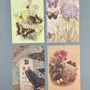 15 alte Bilder Schmetterlinge, Collagenpapier, 10 x 14 cm, vintage, Ephemera für Junk Journals, Planer, Scrapbooking, Bullet Journals Bild 4