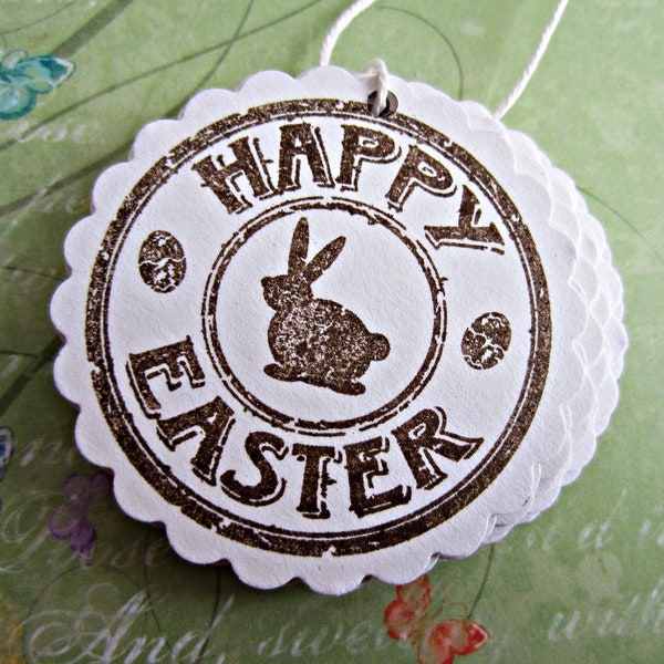 10 Gift Tags "Happy Easter"