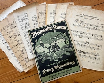 10 old sheet music, over 100 years old, vintage ephemera