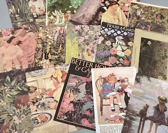 15 Bilder "Old Paintings" 10 x 14 cm, vintage,  Ephemera  für Junk Journals, Planer, Scrapbooking, Collagen, Bullet Journals